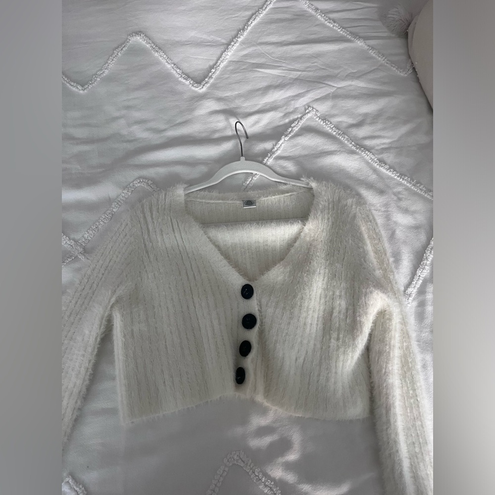 Urban Outfitters Cream Button-Up Cardigan